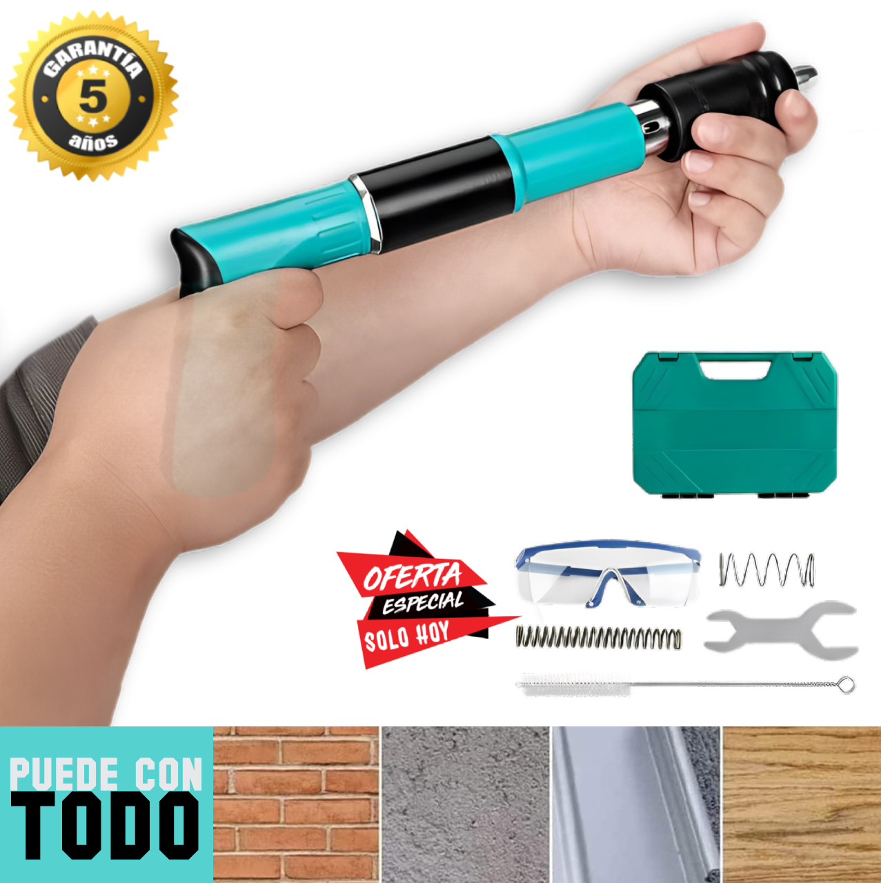 TORKPOWER™ - La única herramienta capaz de fijar al 100% tus clavos sin realizar esfuerzo.