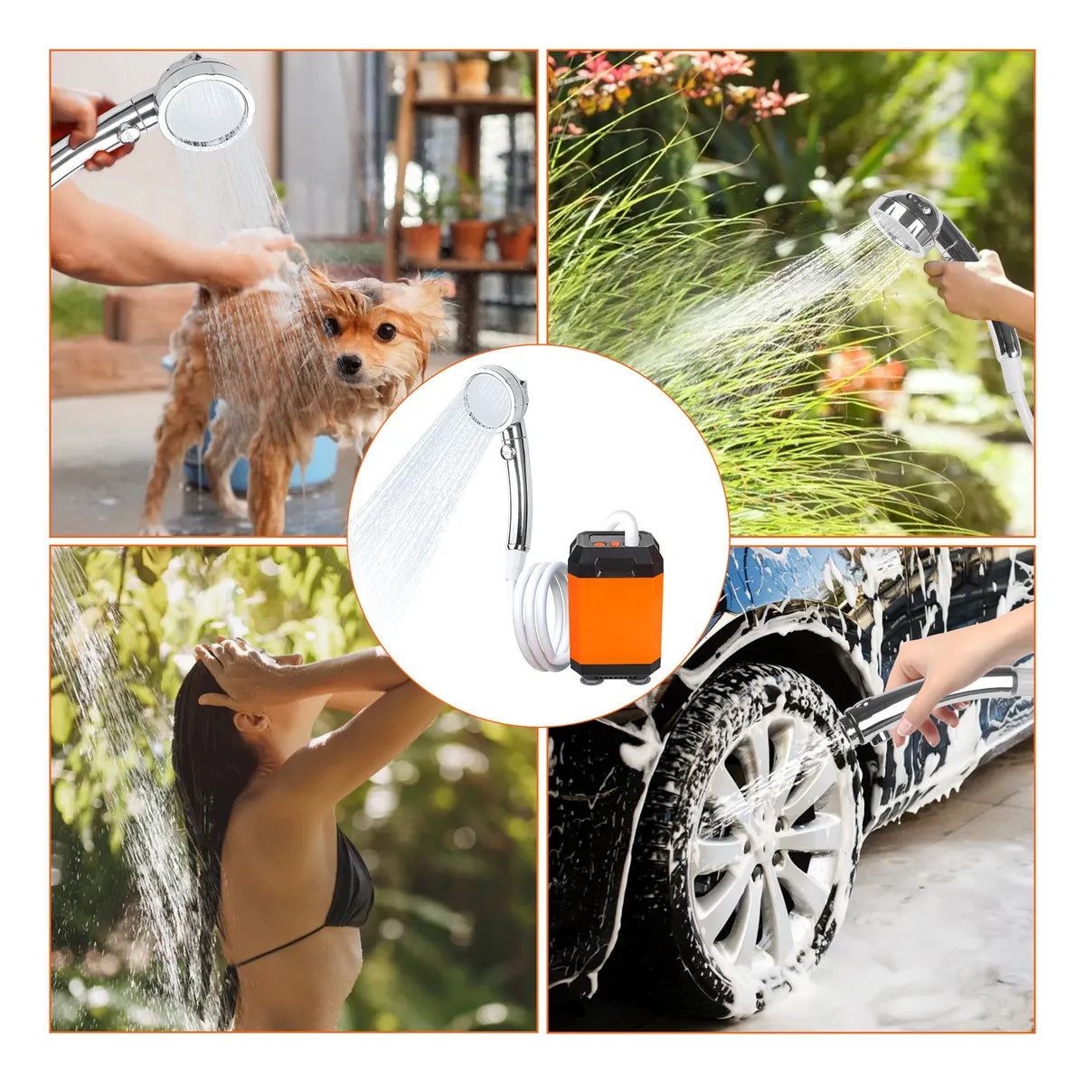 AquaLisse™ – La ducha portátil que te permite bañarte con presión y comodidad donde quieras. (Incluye GRATIS todo los complementos (Valorados en 40 euros).