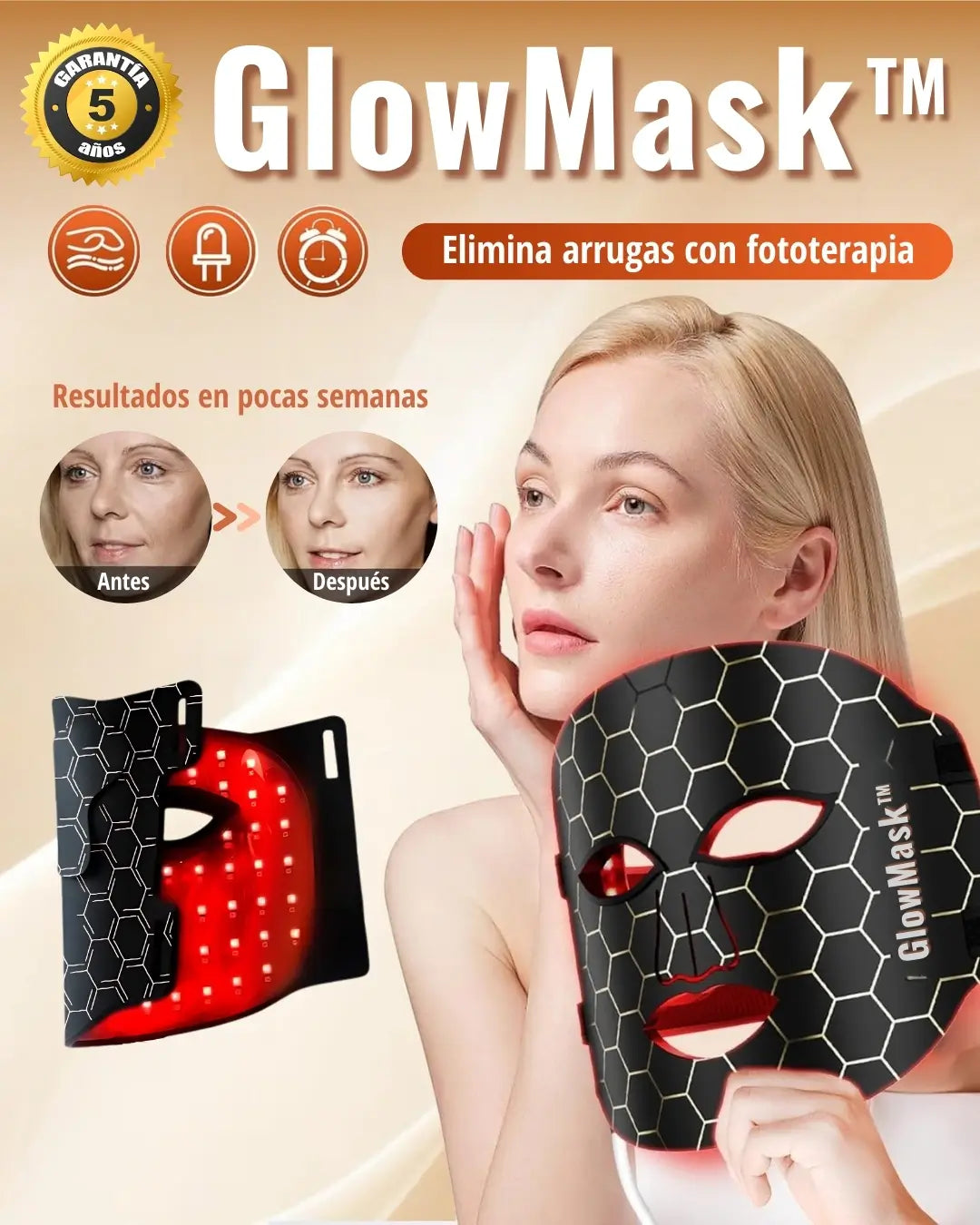 GLOWMASK™ - Combate las arrugas desde el sofá de tu casa 2