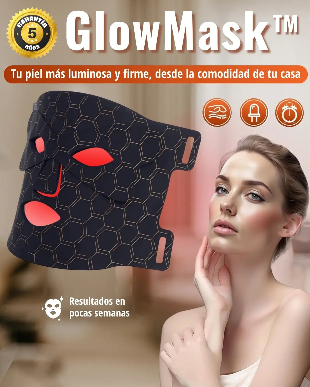 GLOWMASK™ - Fototerapia a través de 7 luces led para conseguir una piel más joven
