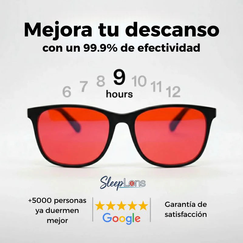 SleepLens™ - Protección profesional frente a la silenciosa y peligrosa luz azul. Graduación universal. (Hoy Incluye Regalo Gominolas naturales anti-estres valoradas en 29 euros)