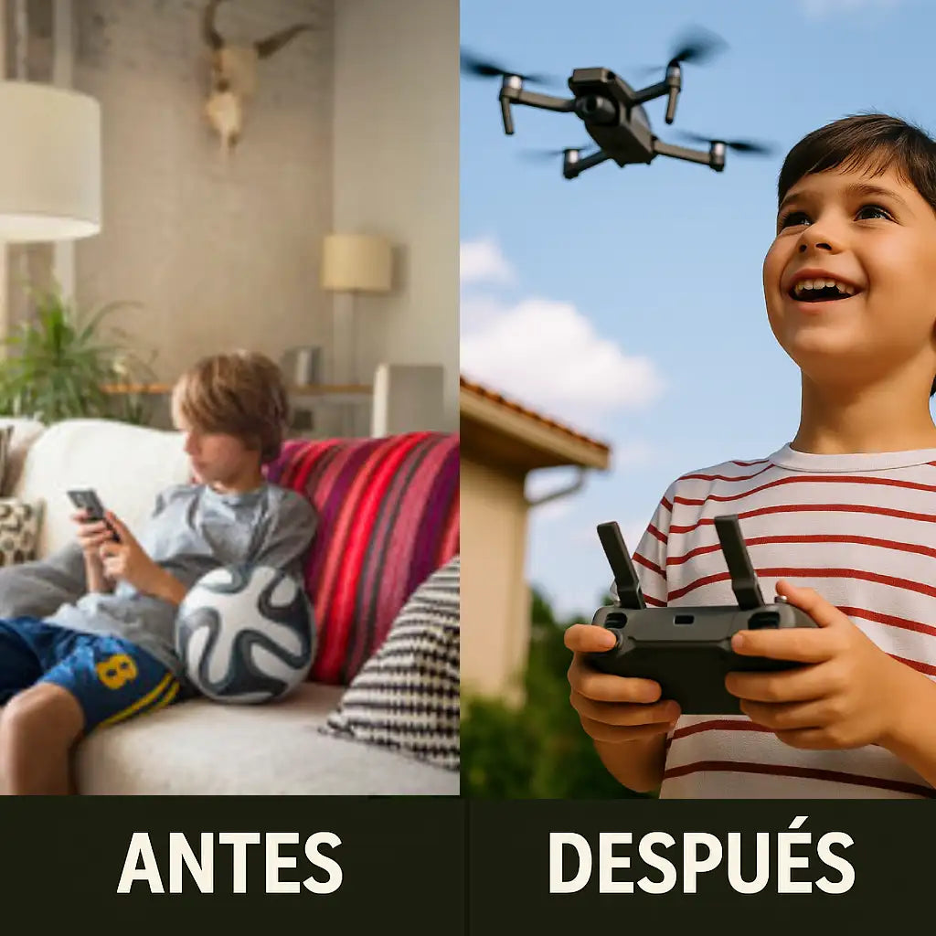 Dron SkyGuard Pro™ | Vuela como un piloto experto sin miedo a perder tu dron con Envío GRATIS. *(Hoy Auriculares Envolventes Gratis + Doble cámara 4K + 2 baterías + Maletín incluido)