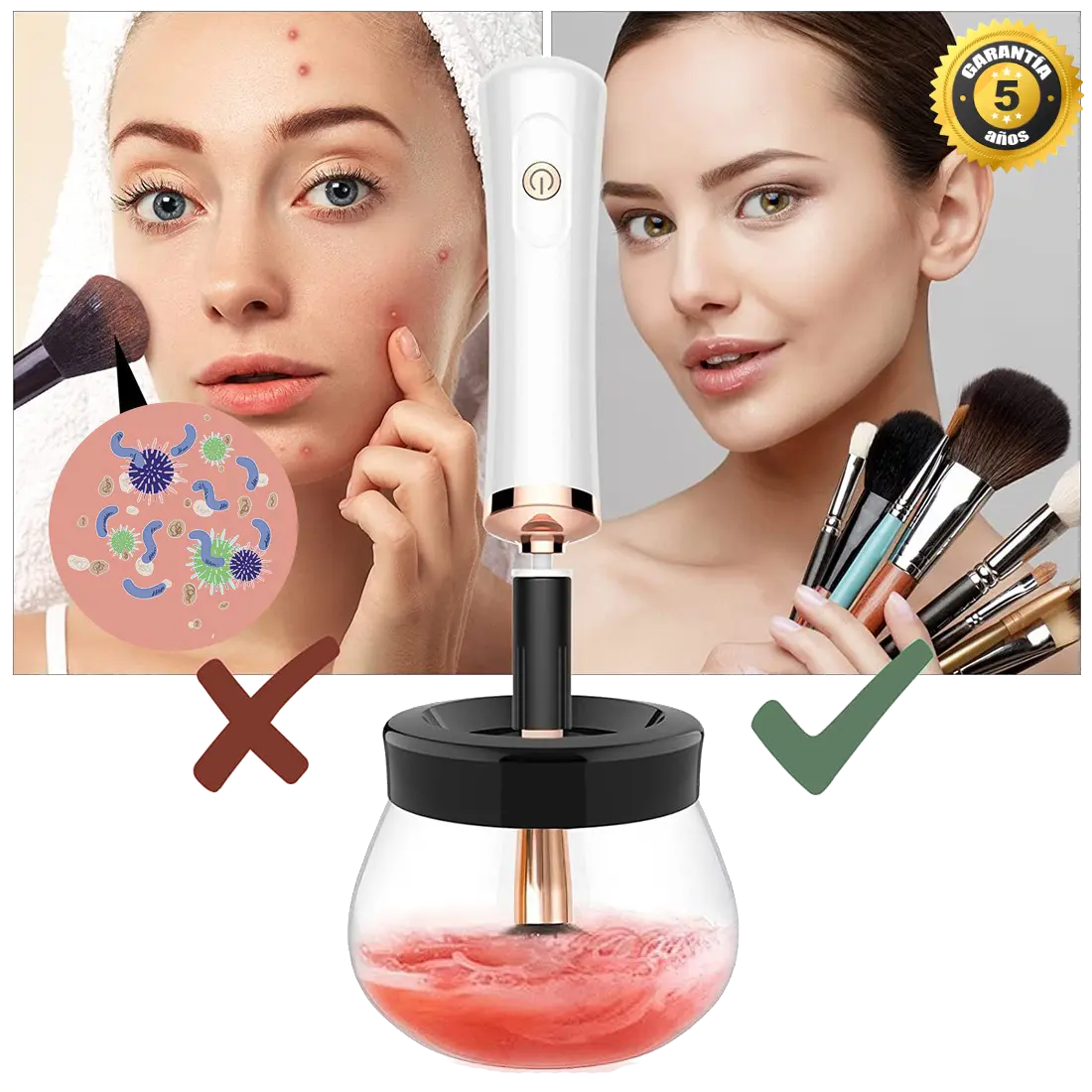 CLINSI™ - La única forma de proteger tu cara de granos por culpa de la suciedad de las brochas