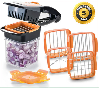QUICK DICER™ - El primer picador 5 en 1 que convierte cocinar, en algo rápido y seguro.