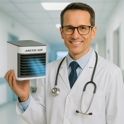 1 + 1 GRATIS | ArticPro™ V8 UltraFrío – El aire portátil que hace lo que ningún otro puede. (Enfría de verdad, no gasta luz, no hace ruido y funciona solo con agua) (+Envío GRATIS)