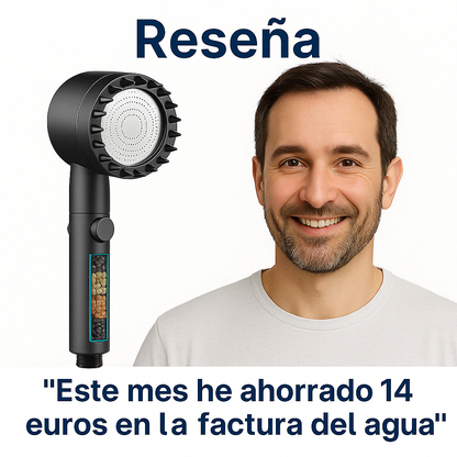 2 x HYDROLUXE™ - Elimina el cloro y la cal de tu ducha. Y aumenta la presión ahorrando agua en cada uso. Incluye 2 filtros extras. (+Envío GRATIS)