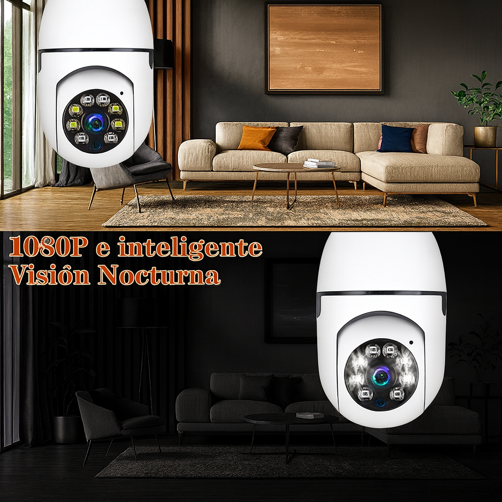SafeBulb 360™ – El primer portero discreto con cámara HD y audio bidireccional desde tu móvil este donde estes. Sin obras. Sin mensualidades. (Camara nocturna, soporte techo incluido y sensores de aviso a tu móvil) + Envío GRATIS