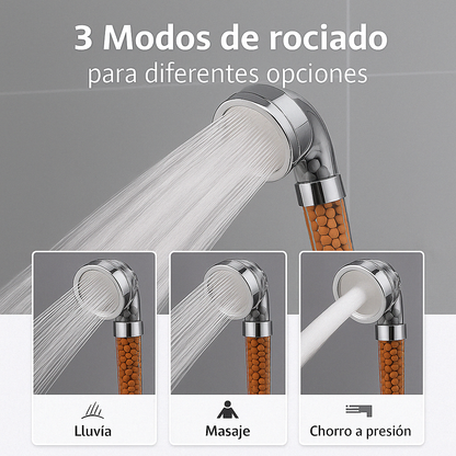 Ducha Heikel3X™ - La única ducha iónica del mercado con presión real y filtrado natural. (Rosca universal e incluye hoy Envío GRATIS) *Cada filtro dura más de 6 meses