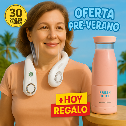 iFRESH™ - El primer aire acondicinado personal. Hoy incluye batidora de jugos GRATIS (Oferta Pre-VERANO).