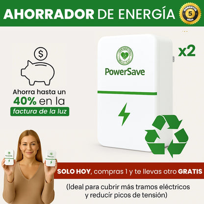 1 +1 GRATIS | PowerSAVE™ - Elimina los picos de tensión y ahorra en la factura de la luz. *Uso aprobado.