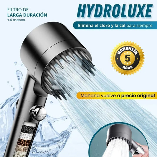 HYDROLUXE™ - Elimina el cloro y la cal de tu ducha. Además aumentarás la presión.