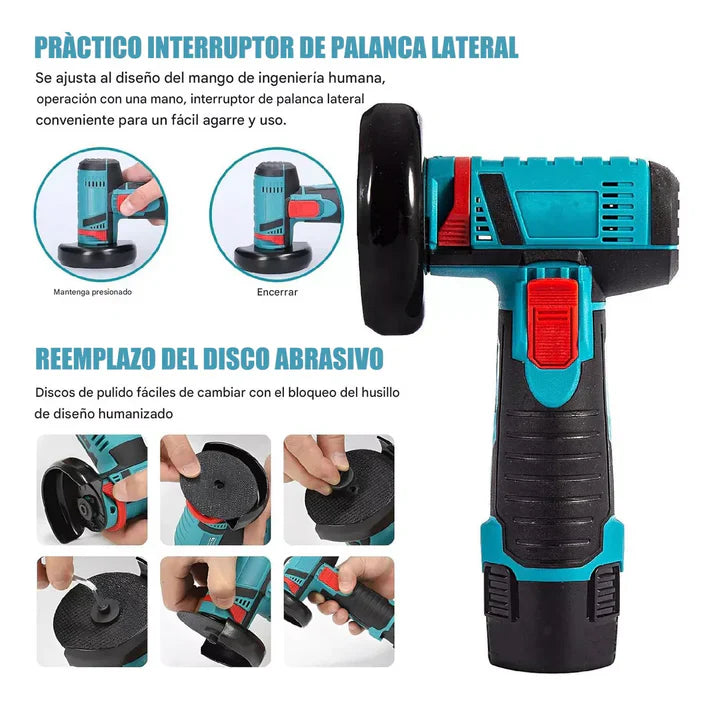 SpinCut™ - Amoladora Angular Profesional Inalámbrica Recargable 4