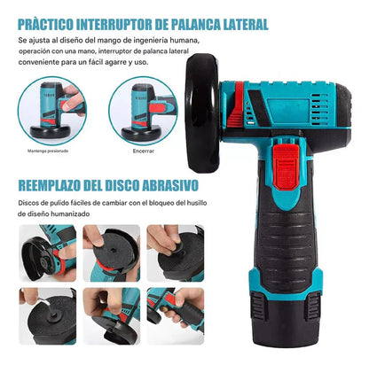SpinCut™ - Amoladora Angular Profesional Inalámbrica Recargable 4