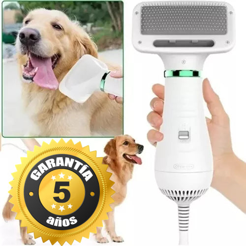 HappyPuppy™ - El primer secador-cepillo que elimina la humedad del pelaje de tu perro, alargando asi su vida