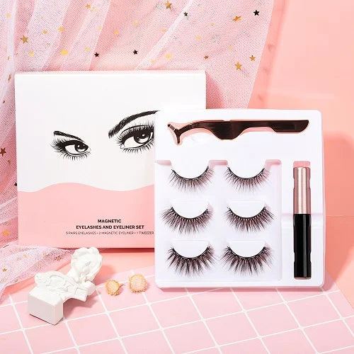 Eye Glow™ | Las primeras pestañas magnéticas que te hacen sentir bonita al instante mientras cuidan de tus pestañas naturales. (Pack de 3 estilos)