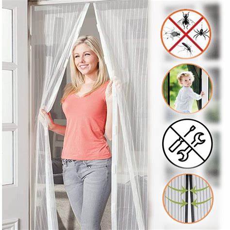 2 x MagneticPRO ORIGINAL™ - La novedosa mosquitera magnética de cierre automático (Tamaño UNIVERSAL 1m x 2m, apto para cualquier superficie)