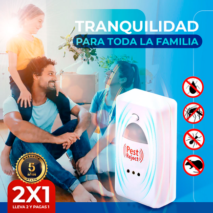 1 + 1 GRATIS | PestReject 3.0™ - La forma más económica de proteger a tu familia de las plagas (Tecnología ULTRASÓNICA que cubre hasta 200m²) con oferta