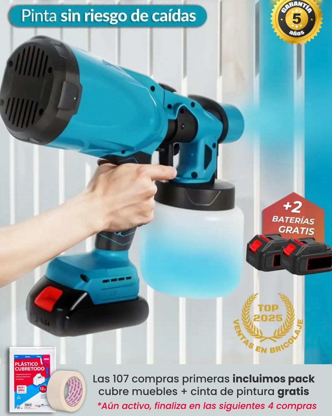 SprayMAX™ Profesional - Pinta sin riesgo de caídas (Esta compra incluye el pack GRATIS)