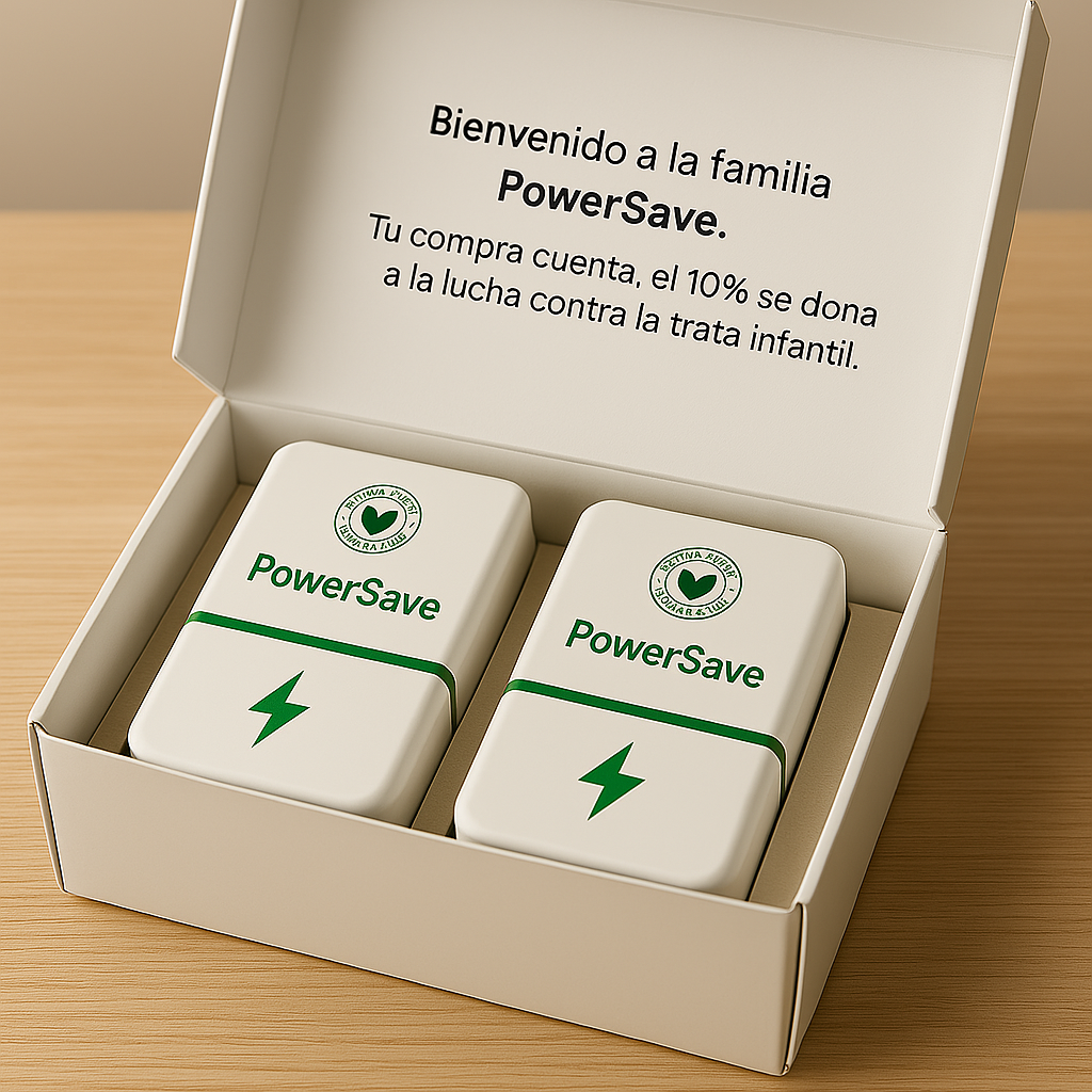 1 + 1 GRATIS | PowerSAVE™ - Elimina los picos de tensión y ahorra en la factura de la luz. *No tienes que hacer mantenimiento.