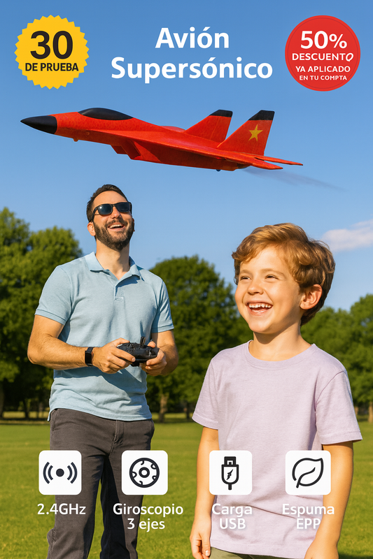 AirBoss EPP™ – El avión supersónico que todo niño desea tener. Disfruta de su potencia junto a el. (Control remoto incluido + Envío Gratis )