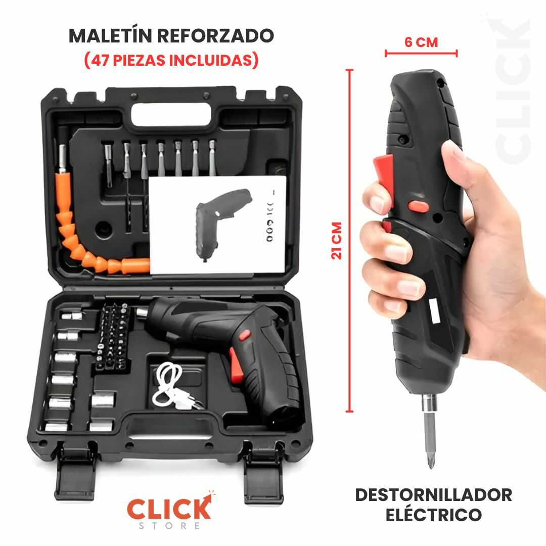 SPIN MASTER™ - El primer destornillador automático que se transforma en trompo. (Inalámbrico con +3H de autonomía).