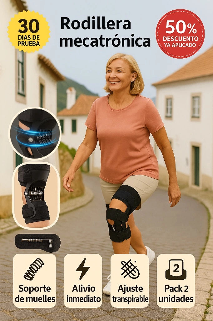 1 + 1 GRATIS | Ultimate Knees™ - Elimina el dolor y los pinchazos al andar para siempre. Gracias a la mecánica. (Funda lavable y talla adaptable a tu rodilla)