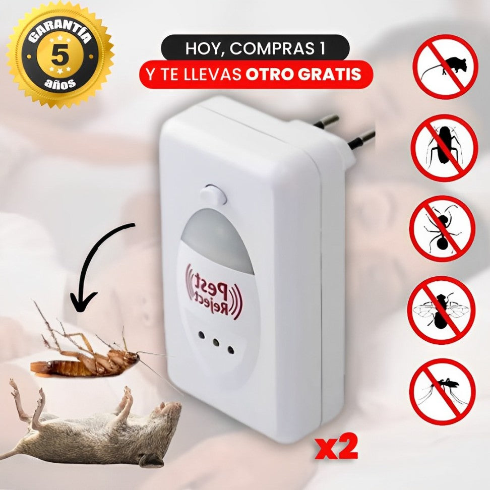 1 + 1 GRATIS | PestReject 3.0™ - La forma más económica de proteger a tu familia de las plagas (Tecnología ULTRASÓNICA que cubre hasta 200m²) con oferta